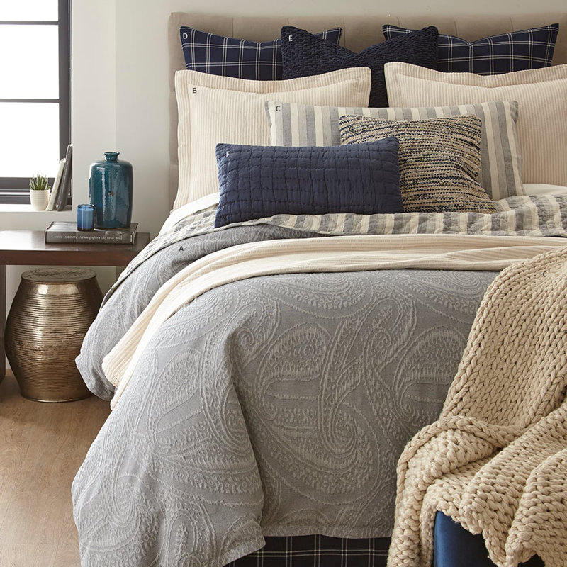 Ada Duvet Cover, King Duvet Cover, Blue