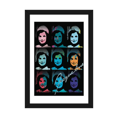 «Jacqueline Kennedy Onassis Pop Art Collage», reproduction d'impression sur toile