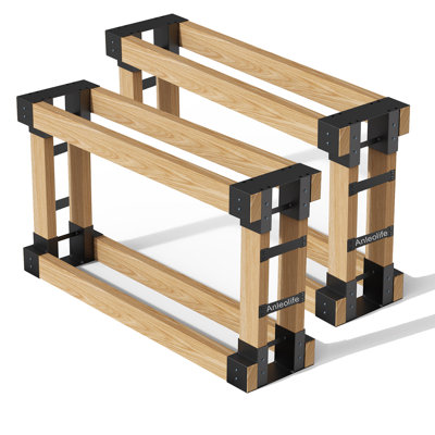 Jisha 13'' W Metal Log Rack