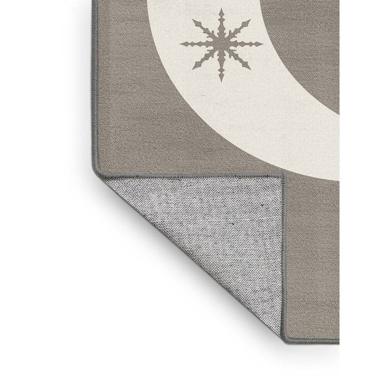 Tapis gris lavable à la machine à motif abstrait moderne et contemporain Champlost Halloween - reliure grise, 2 x 4