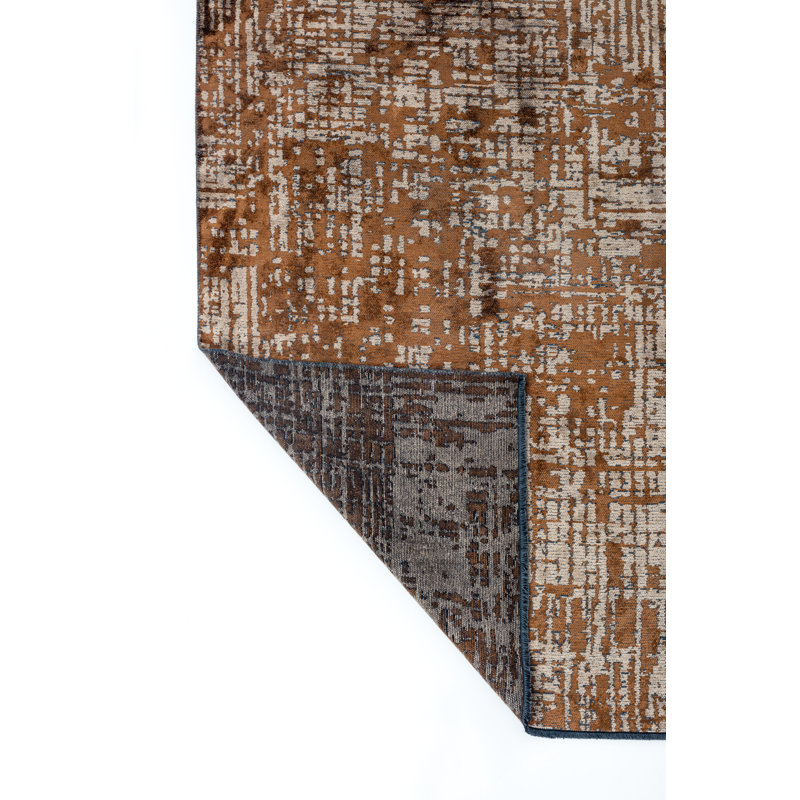 Rapture Brown/Tan Luxury Area Rug, Rectangle 7'10" x 11'2"