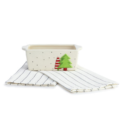 DEMDACO 7'' x 2.5'' Stoneware Mini Loaf Pan