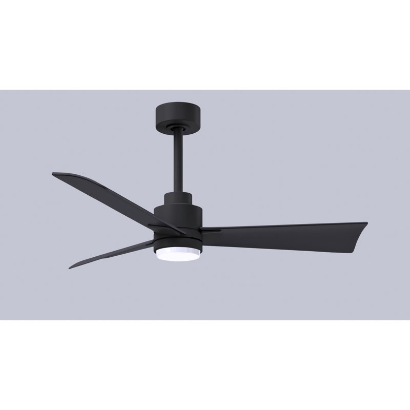 Ventilateur de plafond Alessandra, Noir mat, Noir mat, 42"