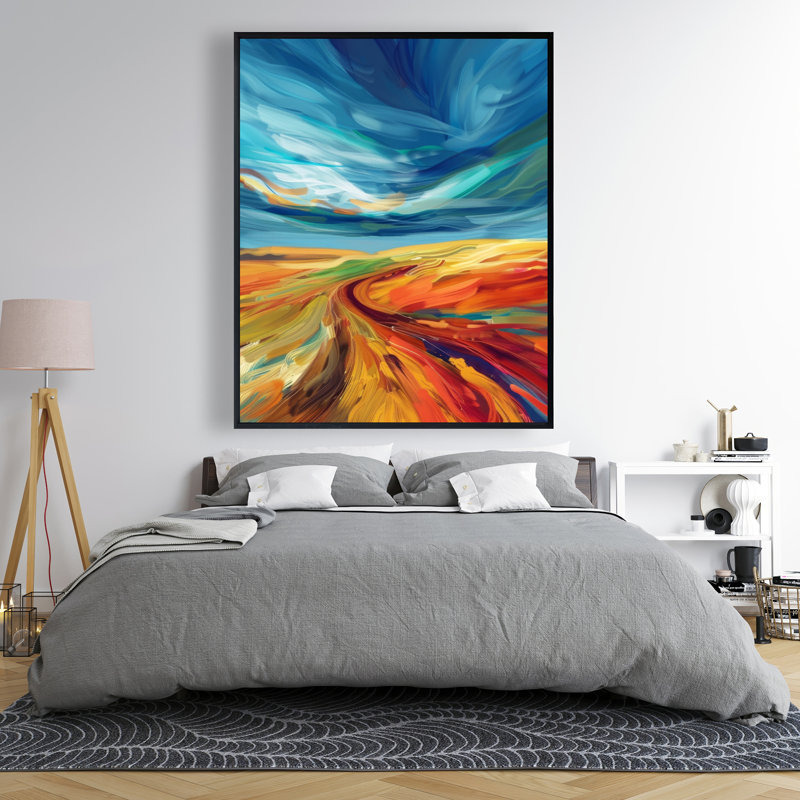 Land flow - 48"x60" Framed canvas
