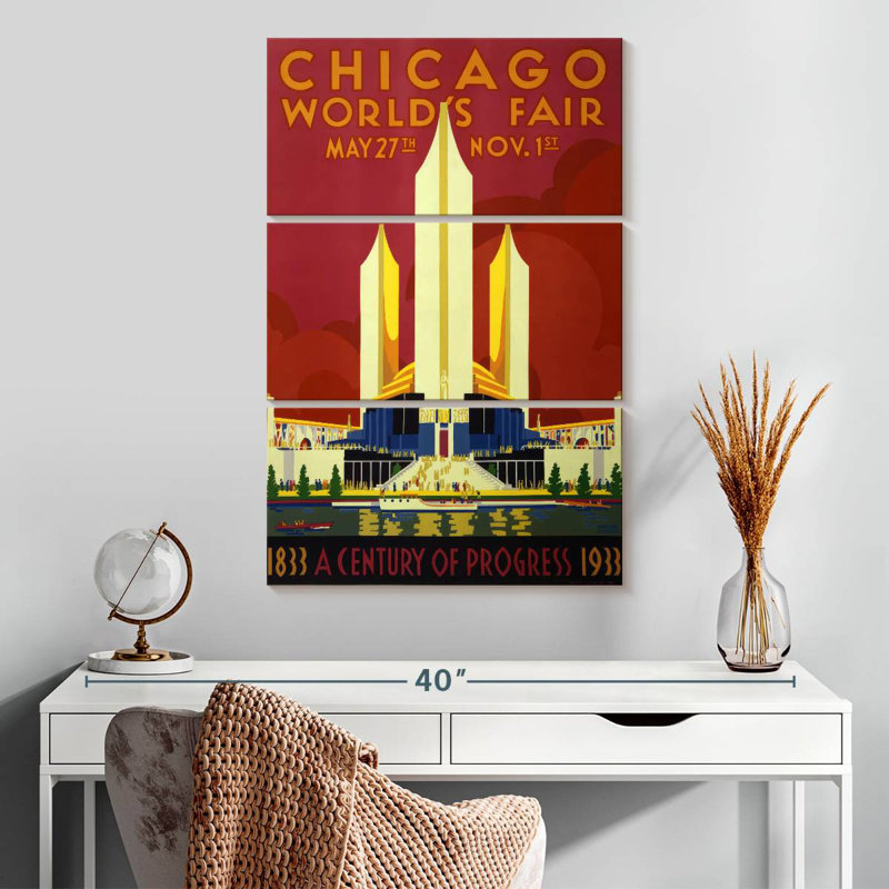 Lilie Chicago, exposition universelle de 1933, H 32 po x l 20 po