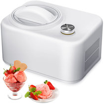 Ovente Electric Ice Cream Maker 1 Quart Freezer Bowl with Easy-Lock Lid, 15  Watt Healthy Homemade Sorbet Frozen Yogurt Making Mini Machine, Perfect