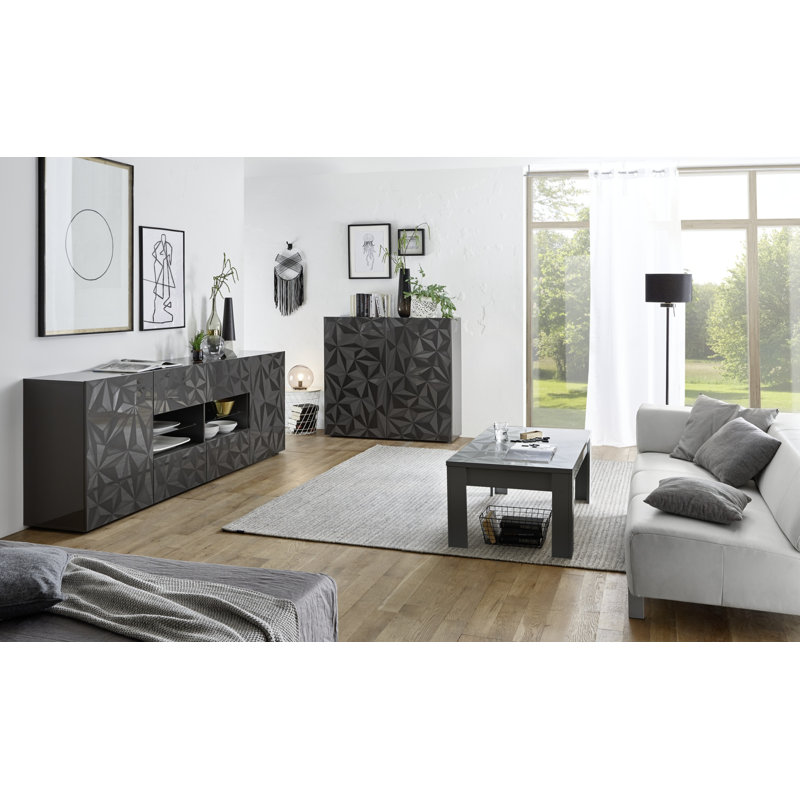Bromborough 120cm Sideboard, Dark Grey