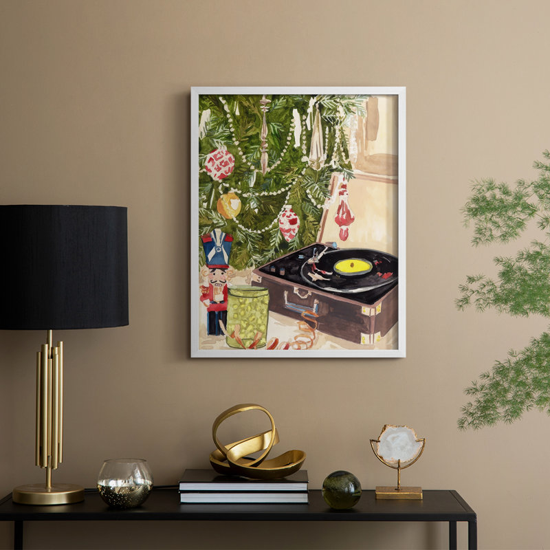 Home Sweet Christmas I, reproduction encadrée - bois massif, H 11 po x l 9 po, Cadre blanc
