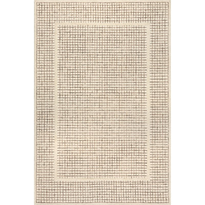Tapis géométrique en laine Emaline