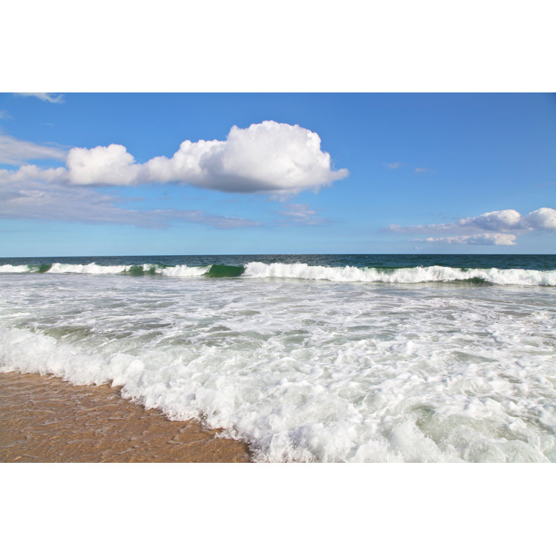 Flying point beach by John Audubon - 1 Piece Wrapped Canvas Wall Art, 30cm H x 46cm W