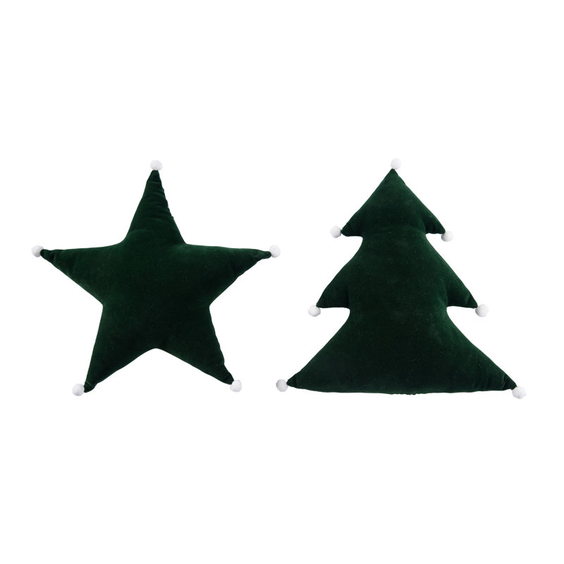 Ensemble de 2 petites décorations de Noël en forme de velours Transpac