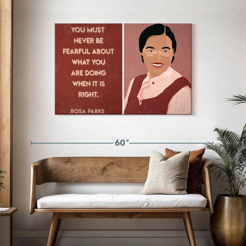 Rosa Parks Quote, 30" H x 45" W