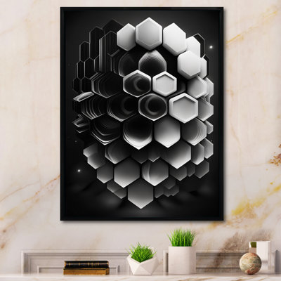 Abstract Geometric Black And White I - Abstract Geometric Wall Art Decor