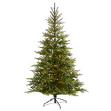 Lighted Artificial Spruce Christmas Tree