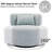 Swivel Accent Chair with Throw Pillow-86905324