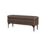 Repose-pieds rond rembourré en cuir Ilithyia-206935409