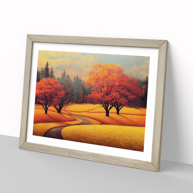 View of an Autumn Forest Vol.2 - Framed Print, 34cm H x 46cm W x 2cm D, Oak
