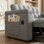 Lit de bureau pour ordinateur de 65 pouces à usage multifonctionnel, revêtement en velours, facile à entretenir dans le salon, panneau pliable et port, confortable pour la chambre des gros-1292717602