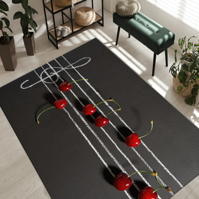 Chic Botanical Pattern With Pile Soft Type Printed Rug Ideal for Adding a Touch of Elegance to Your Home Decor
