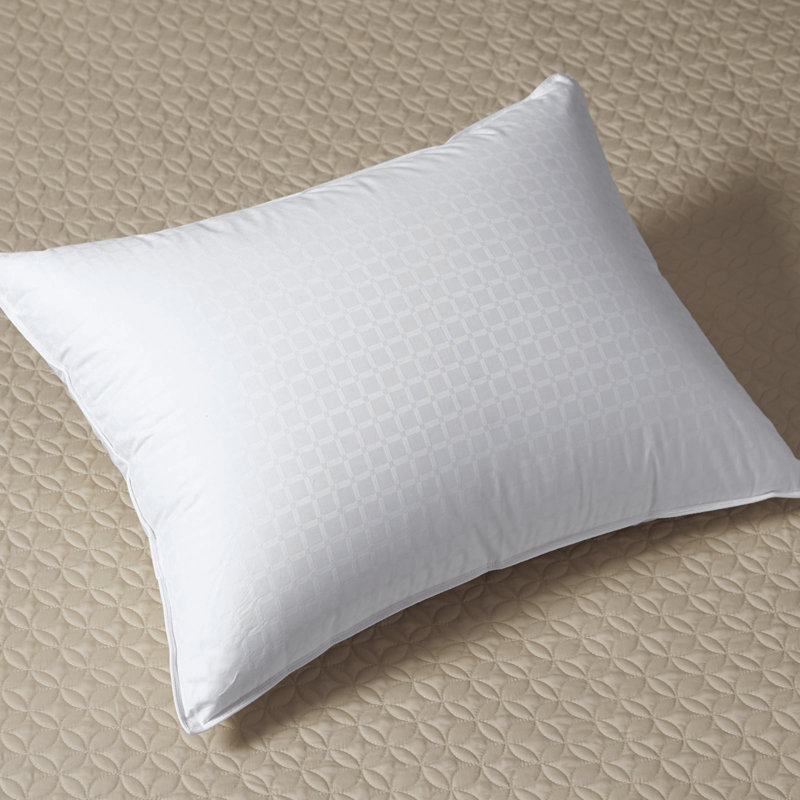 Cuddledown Windowpane Down Alternative Pillow, King, Soft