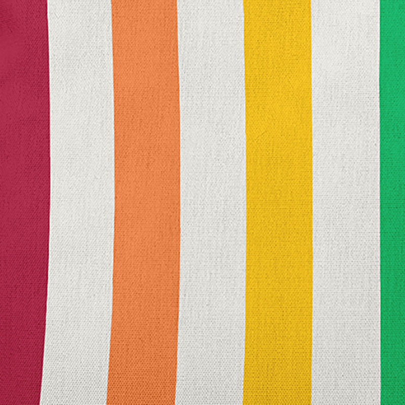 Coussin décoratif rayé en polyester pour l'intérieur et l'extérieur, 20 po x 20 po, Carré