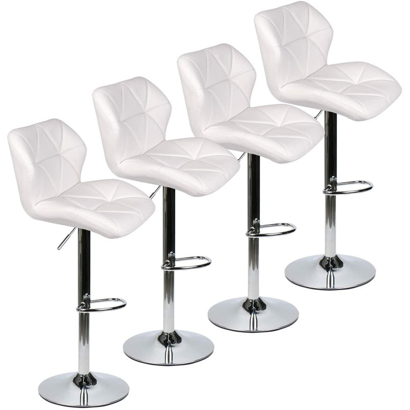 Tabouret de bar Scroggs, Blanc crème