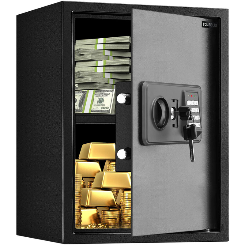 Coffre-fort de sécurité à double verrouillage, H 19,68 po x l 14,96 po x P 12 po