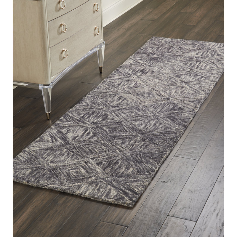 Divernon Wool Geometric Indoor Rug, Runner 2'3" x 7'6"