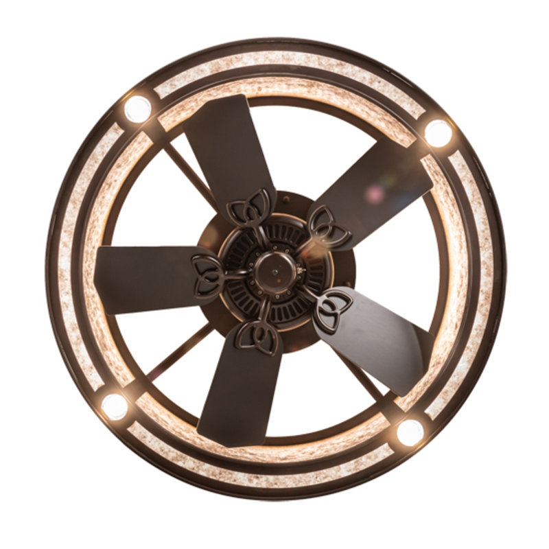 Quiet Pond LED Flush Mount Ceiling Fan