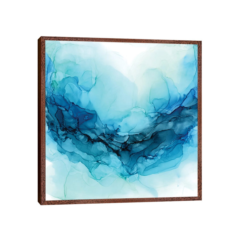 Ocean Paddle by Elizabeth Karlson - Floater Frame Painting on Canvas, Brown Framed, 93.98 cm H x 93.98 cm W