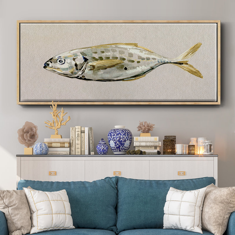 Fresh Fish Study II- Framed Canvas, 8" H x 20" W