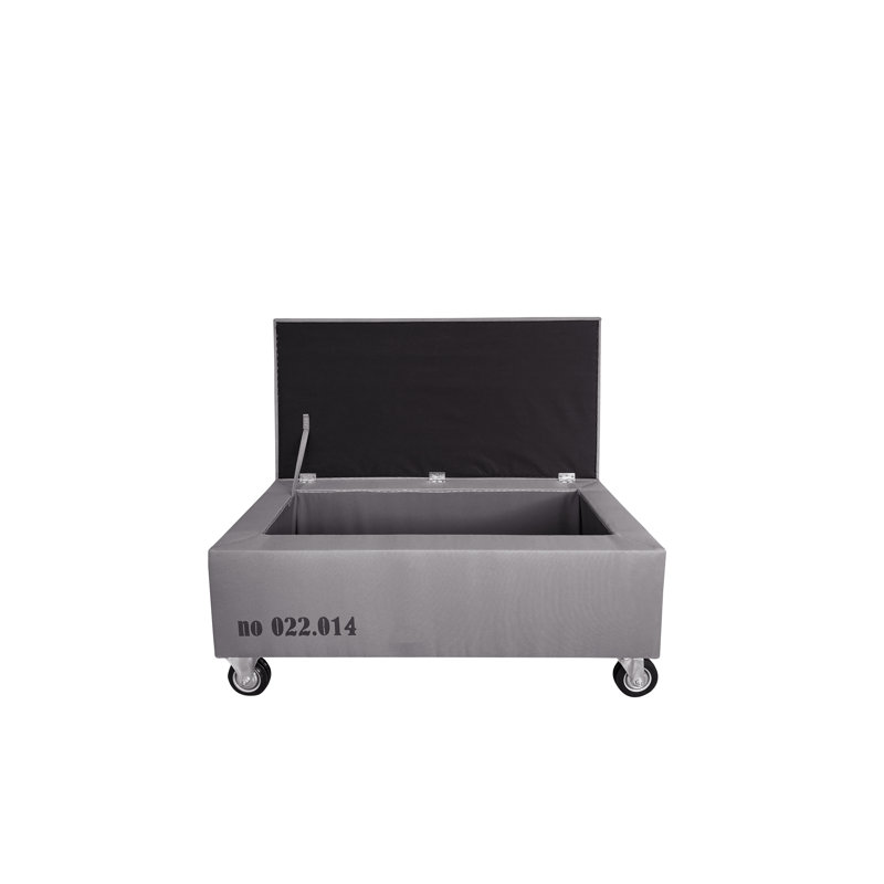 Loft Polyester Blend Upholstered Storage Bench, Grey