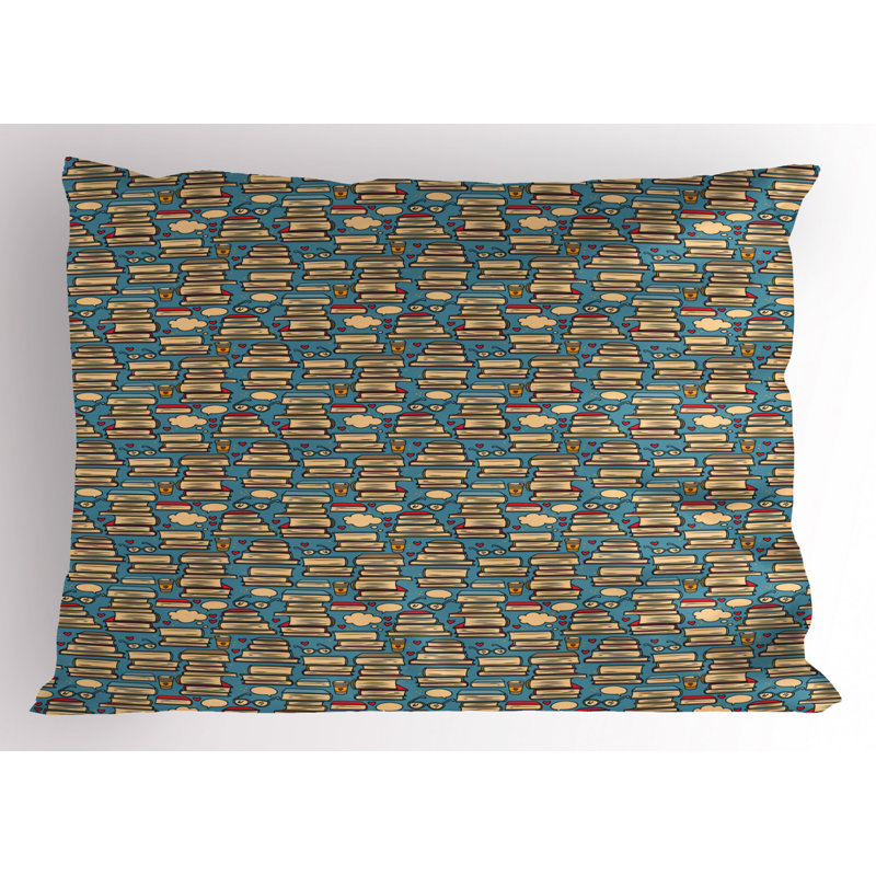 Blue/Gray Polyester Microfiber Piece Sham, Twin