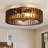 20" Flush Mount Ceiling Fan with Light, Caged Wooden Ceiling Fan with Quiet DC Motor and Remote Control