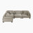 Brinsley 135" Modern & Contemporary Corduroy 4-Piece Modular Sectional Sofa with Versatile Adjustable Arm and Back Rest, Elevated Fabric Channels & Foam over Pocket Coils Comfort-254629554