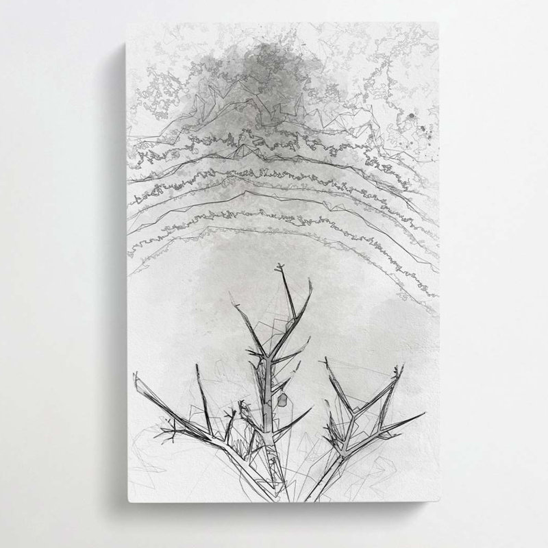 Bird House In A Tree In Abstract - Wrapped Canvas Print, 60cm H x 40cm W x 3cm D