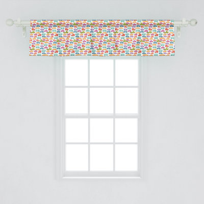 Ambesonne Cars Valance Pack of 2 Cars with Modern Tones Print 54 Multicolor