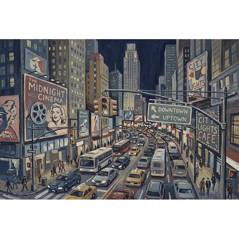 Papier peint foncé foncé City Street, 160 po x 108 po, Texturé non collé
