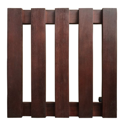Bac à plantes carré en acacia 13,8 po (paquet de 2)