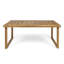 Outdoor 69" Acacia Wood Dining Table, Sandblast Natural Finish