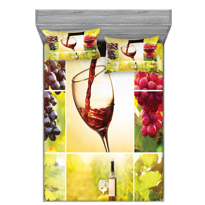 Microfiber Sheet Set, Queen Sheet Set with Fitted Sheet