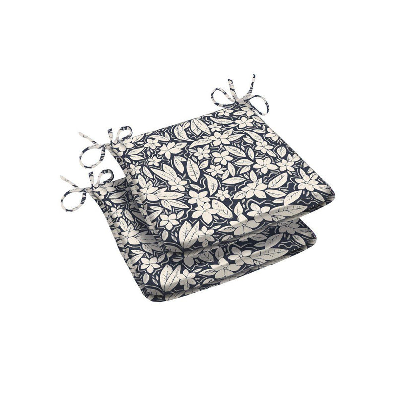 Chair Pad, Blue Floral
