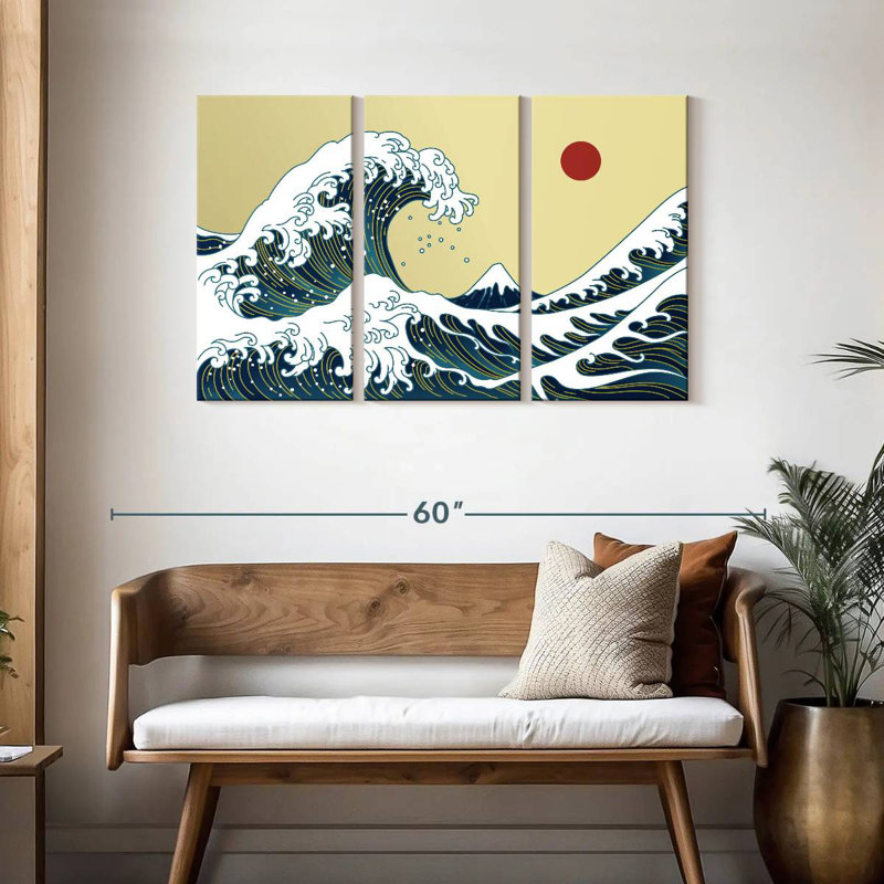 Gillard Great Wave Off Kanagawa, H 28 po x l 45 po