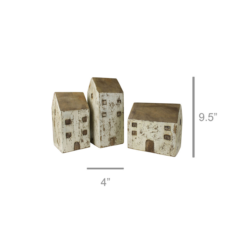 Ensemble de sculpture en bois, H 9,5 po x l 4 po x P 4 po