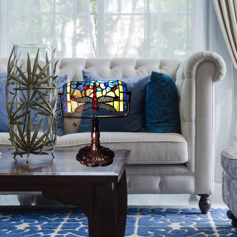 Ziemer Metal Table Lamp, Blue