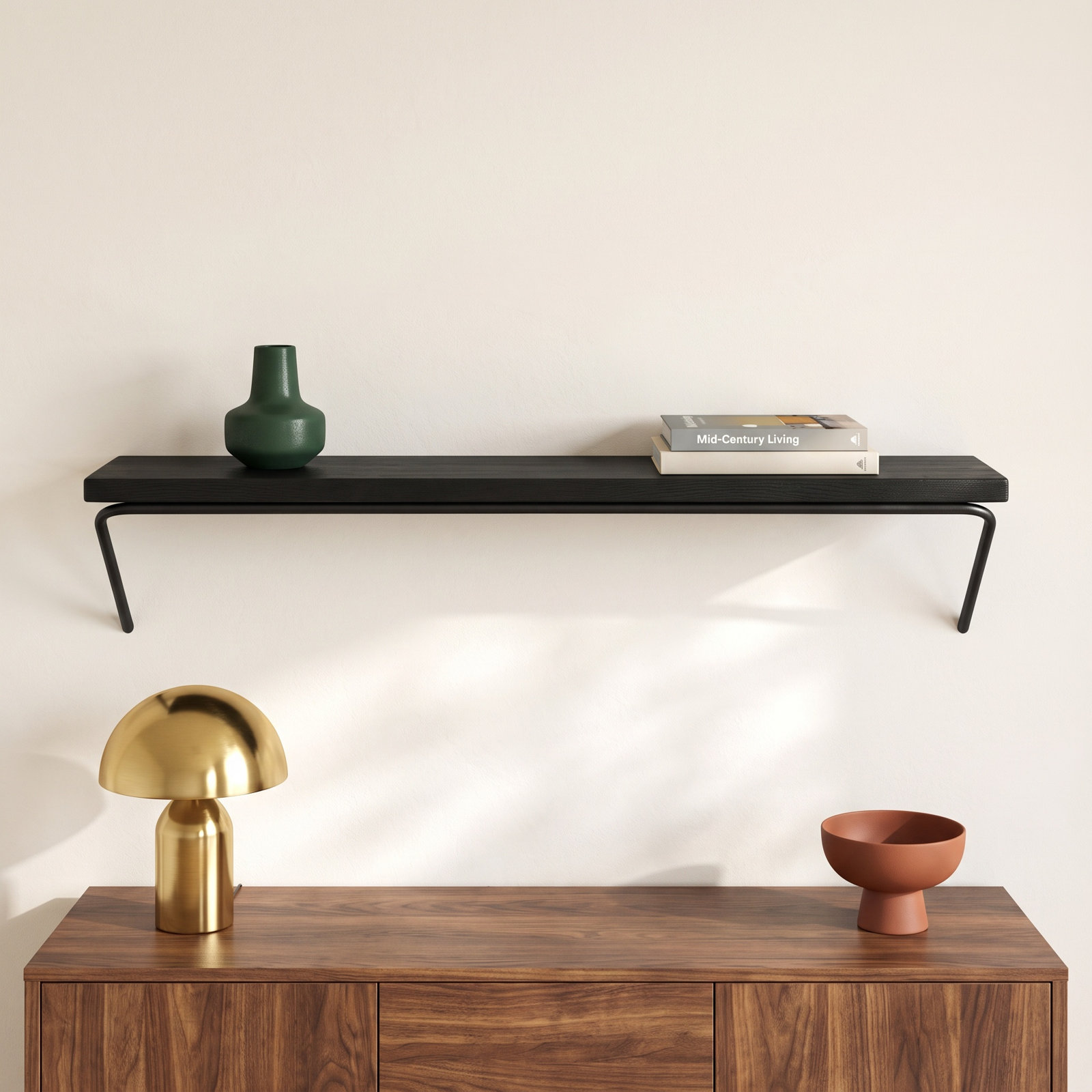 Floating Shelf, 7.5'' H X 36'' W X 8'' D, Black