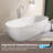 71'' Acrylic Freestanding Bathtub Freestanding Soaking Tub