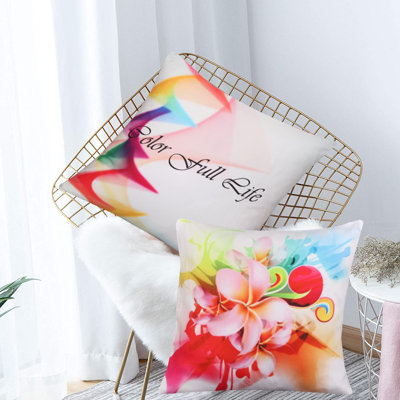 Kenner Polyester Throw Square 2 Piece Pillow Cover & Insert Set