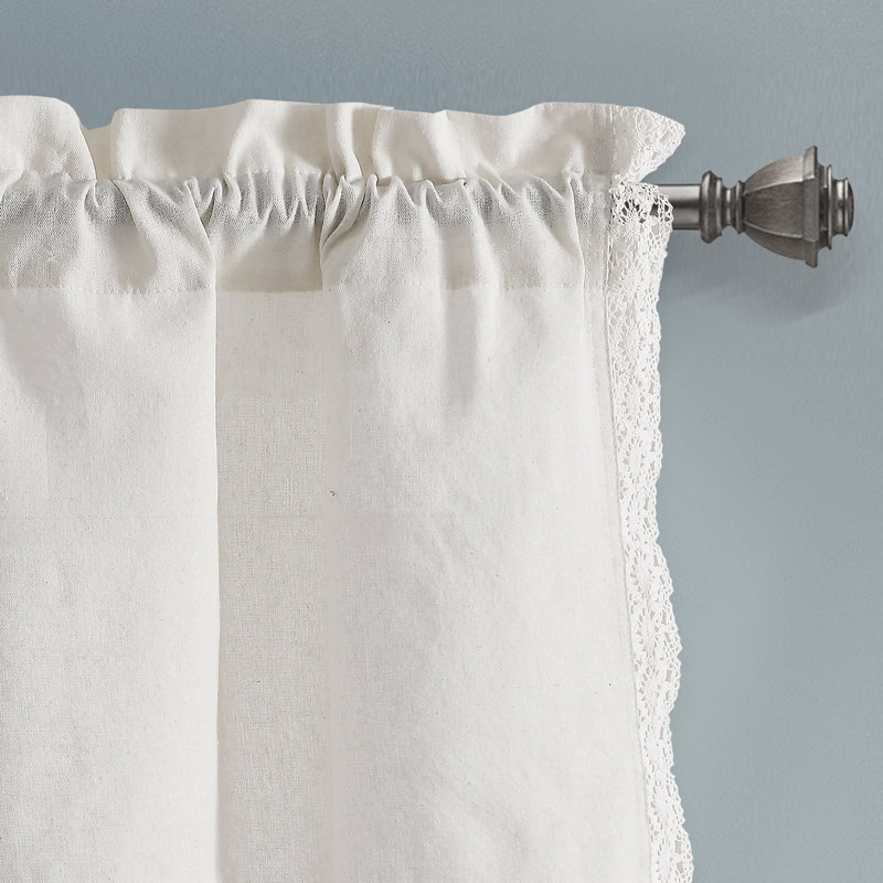 Cantonnière simple Lush Decor Rosalie, Blanc