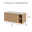 Meuble-lavabo mural de 36 po avec comptoir flottant 36 po, meuble de salle de bain mural avec comptoir, sans évier, finition grain de bois naturel-125086312-135381154
